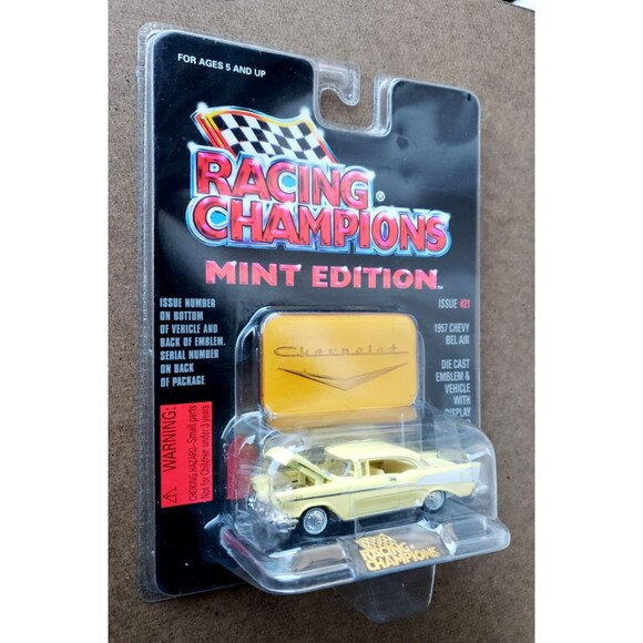 1996 Racing Champions MINT EDITION 1957 CHEVY BEL AIR CHEVROLET Pearl Yellow #21 - Picture 7 of 14